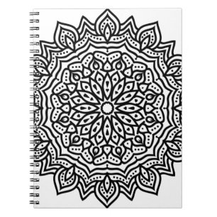 Rosette mandala ornament decor notebook