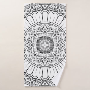 Rosette mandala ornament wallpaper bath towel