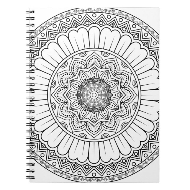 Rosette mandala ornament wallpaper notebook (Front)