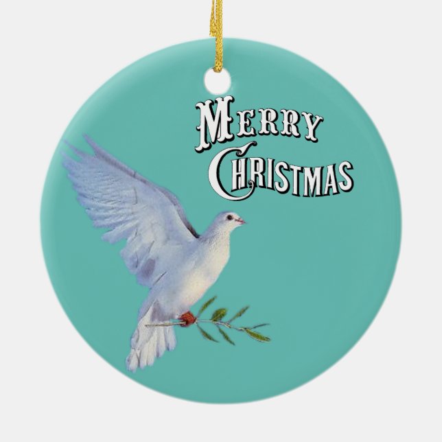 Rosette Succulent visitors Ceramic Tree Decoration (Back)