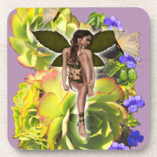 Rosette Succulent visitors Coaster