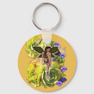 Rosette Succulent visitors Key Ring