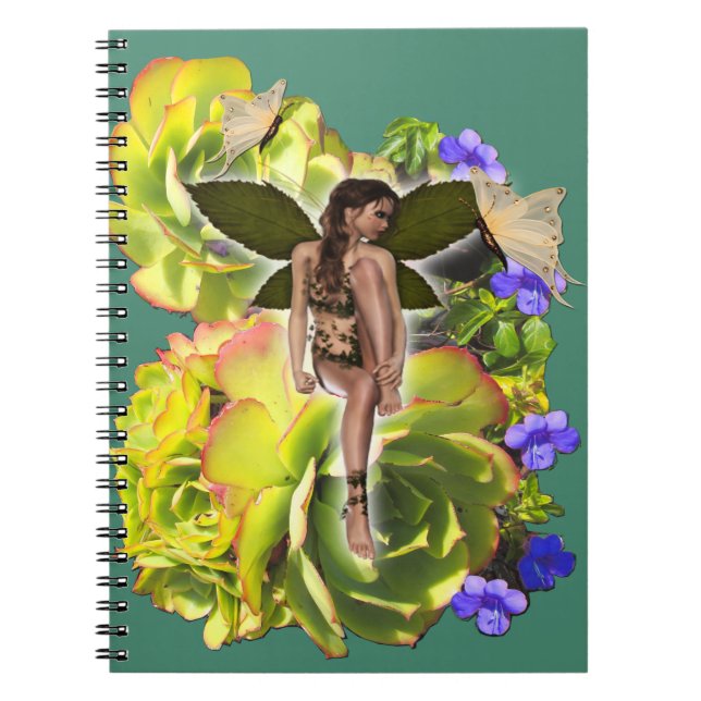 Rosette Succulent visitors Spiral Notebook (Front)