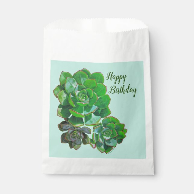 Rosette Succulents Favour Bags (Front)