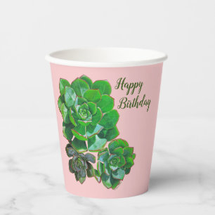 Rosette Succulents Paper Cups