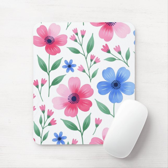 Rosewater Bloom Delight Mouse Pad (With Mouse)