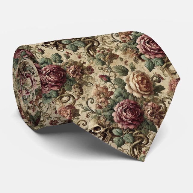 Rosewood Crematory – Gothic Victorian Tie (Rolled)