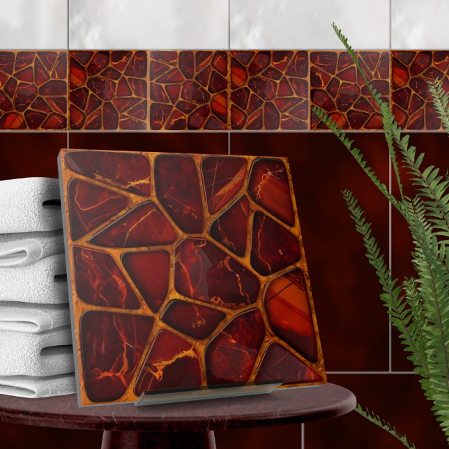 Rosewood red agate stones mosaic tile (Creator Uploaded)