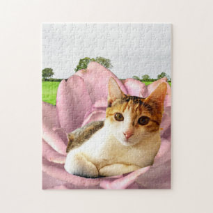 Rosey Kitty Jigsaw Puzzle