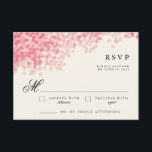 Rosey Light Shower | Rustic RSVP Response Cards<br><div class="desc">Enclose these beautiful response cards in your wedding invitations. Includes full colour backing file and matching envelope.

View the matching wedding suite in the Wander Paper Co store!</div>