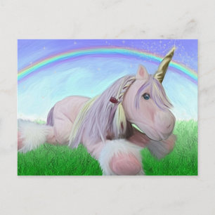 Rosey the unicorn postcard