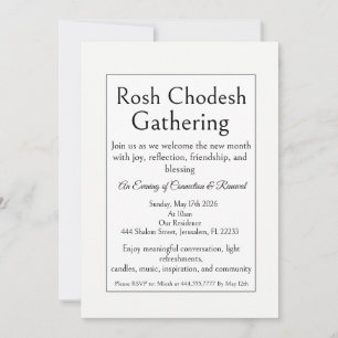 Rosh Chodesh Gathering Invite, Simple Modern Invitation