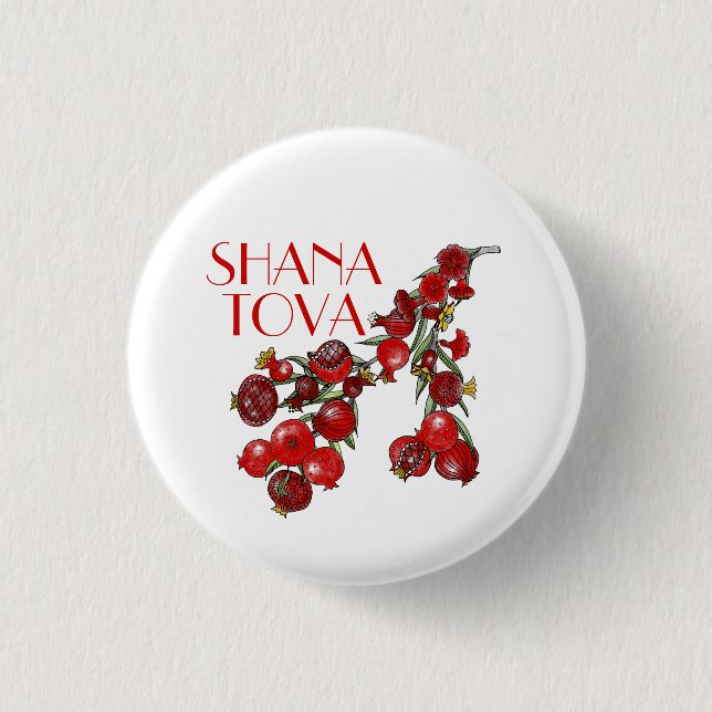 Rosh Hashana Pomegranates 3 Cm Round Badge (Front)