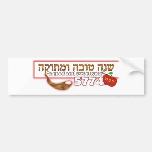Rosh Hashanah 5774 Bumper Sticker (Front)