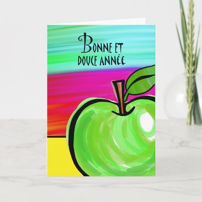 Rosh Hashanah Card in French, Bonne et Douce Annee (Front)