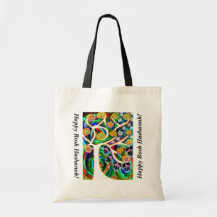 Rosh Hashanah Gift/Tote Bag: Hamsa Tree Of Life Tote Bag