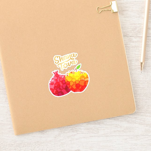 Rosh Hashanah Gorgeous Pomegranates Kiss-cut Vinyl (Notebook)