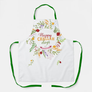 Rosh Hashanah Happy Challah Days Colourful Flora Apron