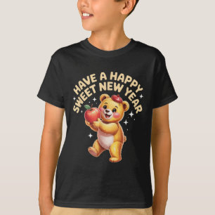 Rosh Hashanah Happy Sweet New Year Honey Bear Jewi T-Shirt