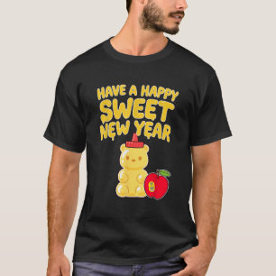 Rosh Hashanah Happy Sweet New Year Honey Bear Jewi T-Shirt