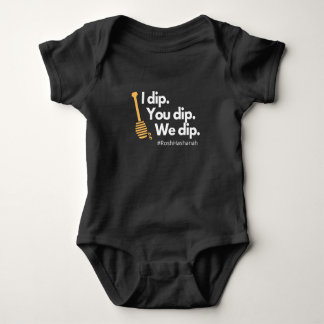 Rosh Hashanah I Dip You Dip We Dip Baby Bodysuit