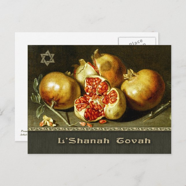 Rosh Hashanah. Jewish New Year Fine Art  Holiday Postcard (Front/Back)