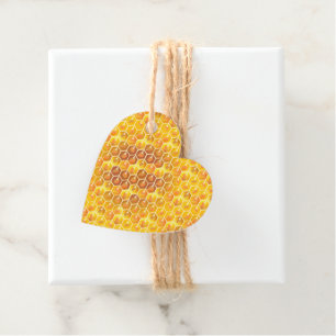 Rosh Hashanah Jewish New Year Gold Honey Comb Favour Tags