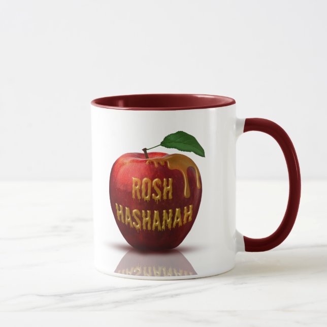 Rosh Hashanah Jewish New Year Honey Apple Mug (Right)
