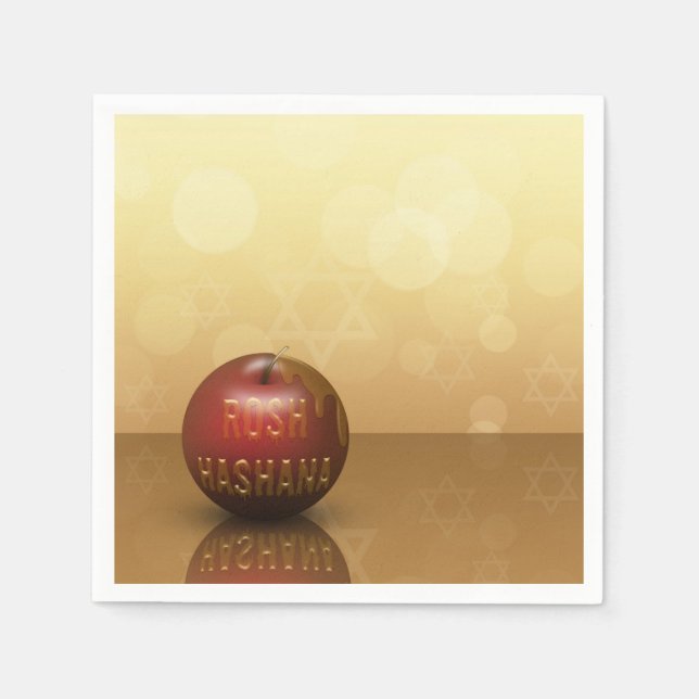 Rosh Hashanah Jewish New Year - Paper Napkin (Front)