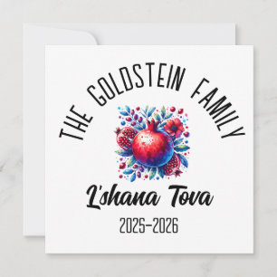 Rosh Hashanah Jewish New Year Personalised Name  Holiday Card