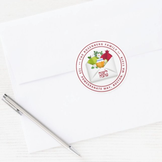 Rosh Hashanah Jewish New Year-Shana Tovah Classic Round Sticker (Creator Uploaded)