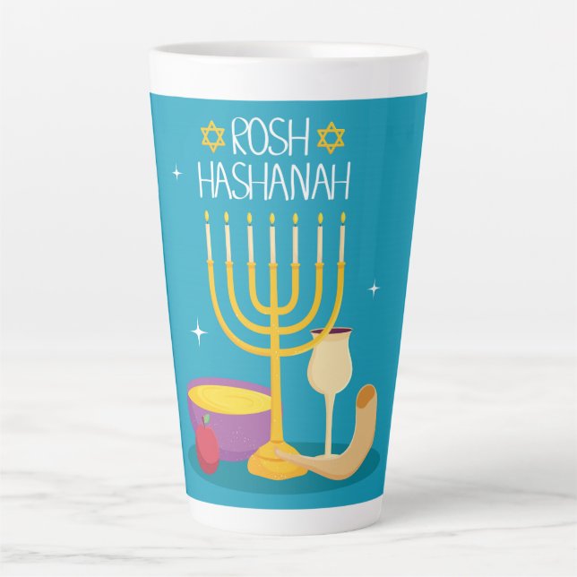 Rosh Hashanah Latte Mug (Front)