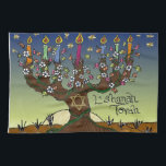 Rosh Hashanah L'Shanah Tovah Tree Of Life Menorah Tea Towel<br><div class="desc">You are viewing The Lee Hiller Designs Collection of Home and Office Decor,  Apparel,  Gifts and Collectibles. The Designs include Lee Hiller Photography and Mixed Media Digital Art Collection. You can view her Nature photography at http://HikeOurPlanet.com/ and follow her hiking blog within Hot Springs National Park.</div>