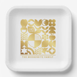 Rosh Hashanah Modern Jewish New Year Plate
