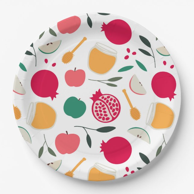 Rosh Hashanah Paper Plate (Front)