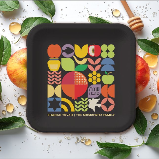 Rosh Hashanah Personalised Jewish New Year  Paper Plate (Creator Uploaded)