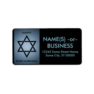 rosh hashanah (star of david) label