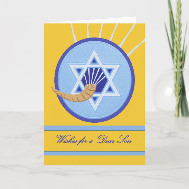 Rosh Hashanah Wishes for Son Holiday Card (Front)