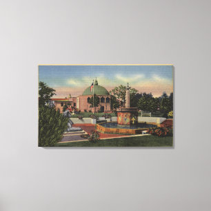 Rosicrucian Park, Fountain and Garden View Canvas Print