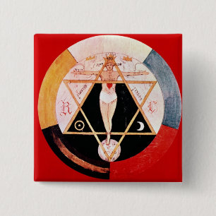 Rosicrucian symbol of the Hermetic Order 15 Cm Square Badge