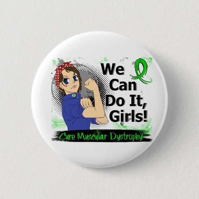 Rosie Anime WCDI Muscular Dystrophy 6 Cm Round Badge (Front)