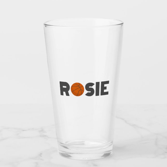 Rosie Basketball Glass (Front)