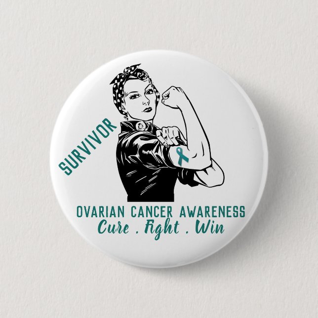 Rosie Fights Ovarian Cancer Survivor 6 Cm Round Badge (Front)