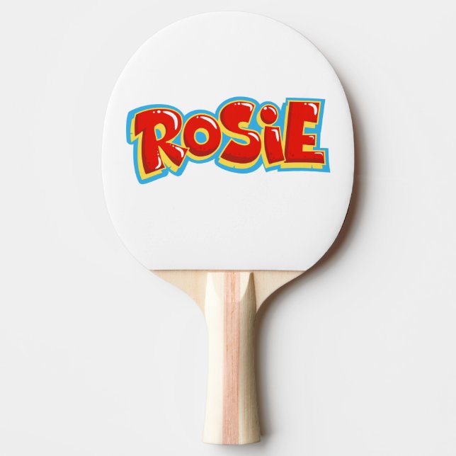 Rosie graffiti ping pong paddle (Front)