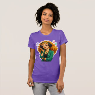 Rosie Max Cartoon Girl T-Shirt – Cute Orange Curly