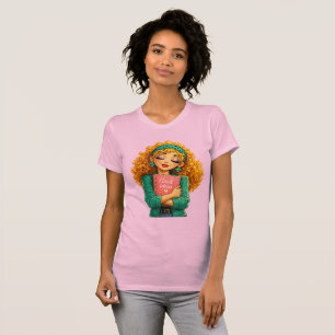 Rosie Max Cartoon Girl T-Shirt – Cute Orange Curly