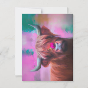 "Rosie of the Highlands" – Highland Cow Portrait Postcard