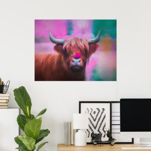 "Rosie of the Highlands" – Highland Cow Portrait Poster