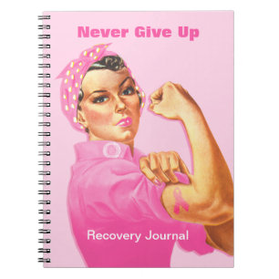 Rosie Riveter Custom Cancer Spiral Notebook