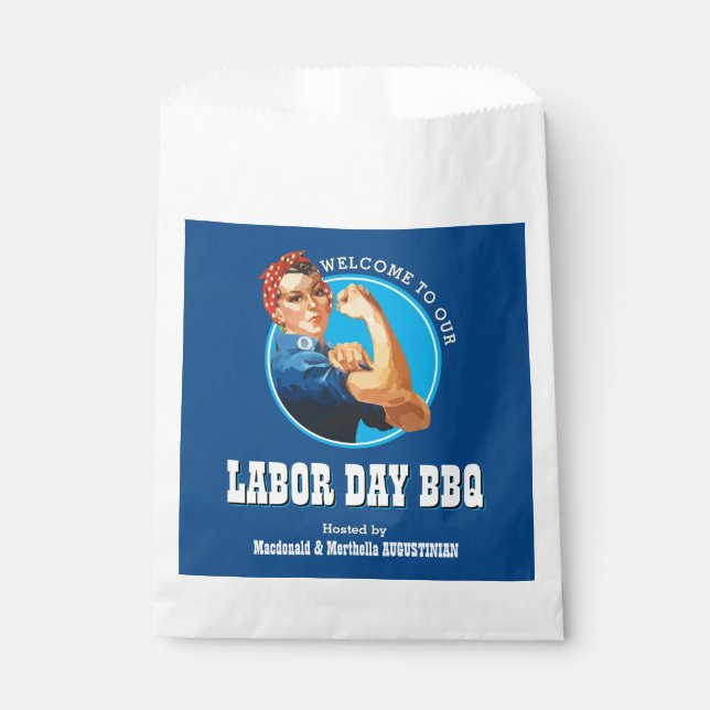 Rosie Riveter LABOR DAY BBQ Favour Bags (Front)